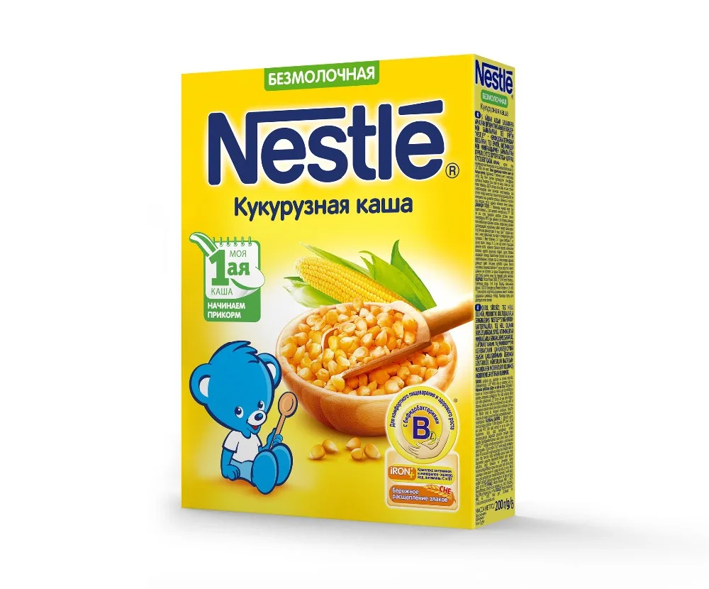 Nestle Безмолочная кукурузная каша (с 5 месяцев) 200 г | Мать и ребенок