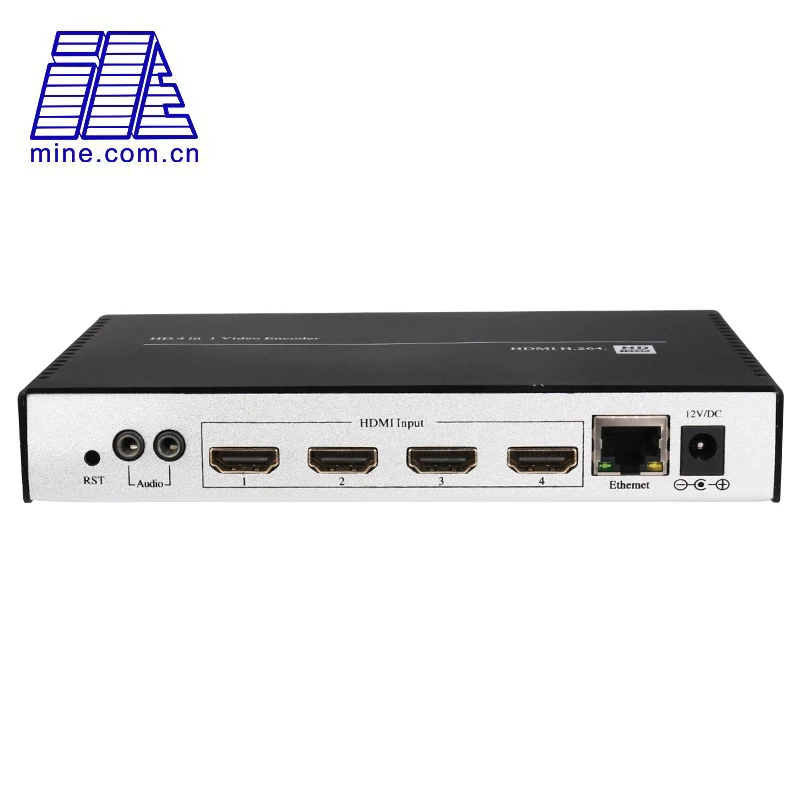Четырехканальный HDMI видеокодер MINE E5001 H.265/H264 трансляция в прямом эфире работает с