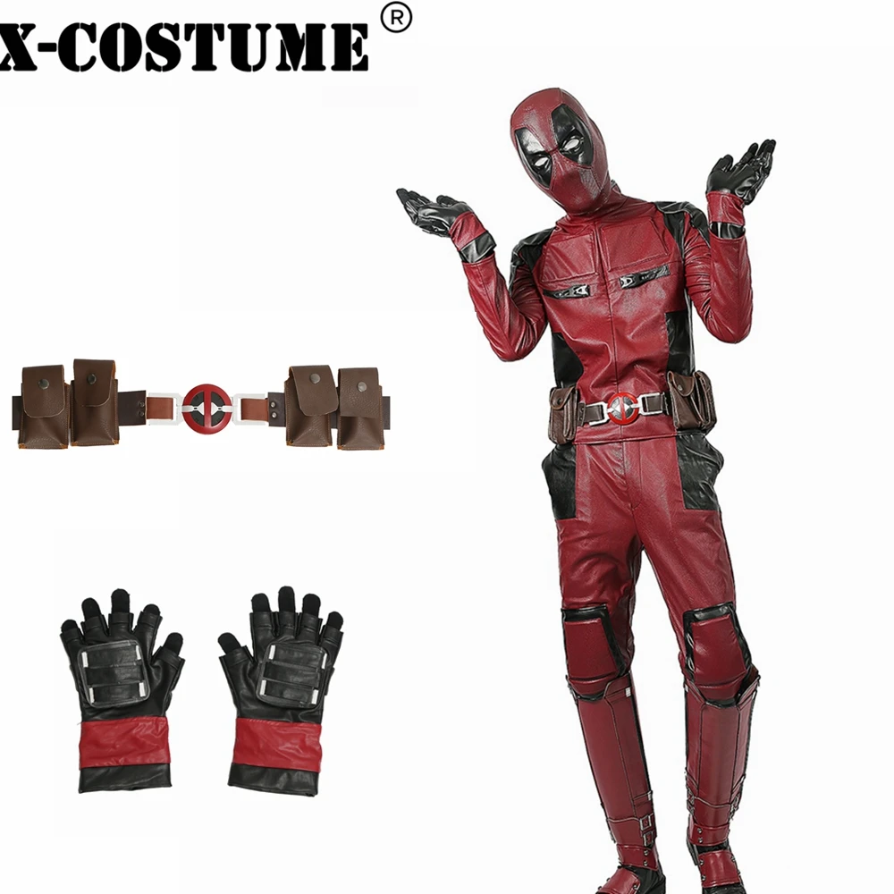 X COSTUME обновлен Дэдпул Уэйд Уилсон PU и живицы боди Костюмы для косплея одежда