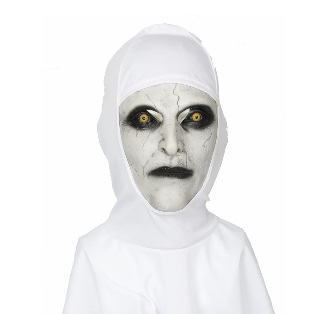 XCOSER монахиня Косплэй Valak монахиня маска Хэллоуин ужасная Маска латекс белый и черный маска на Хеллоуин для косплея костюм, реквизит для Для мужчин