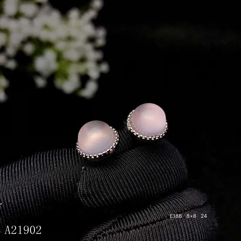 Женские серьги KJJEAXCMY Boutique из серебра 925 пробы с инкрустацией натурального фуронга