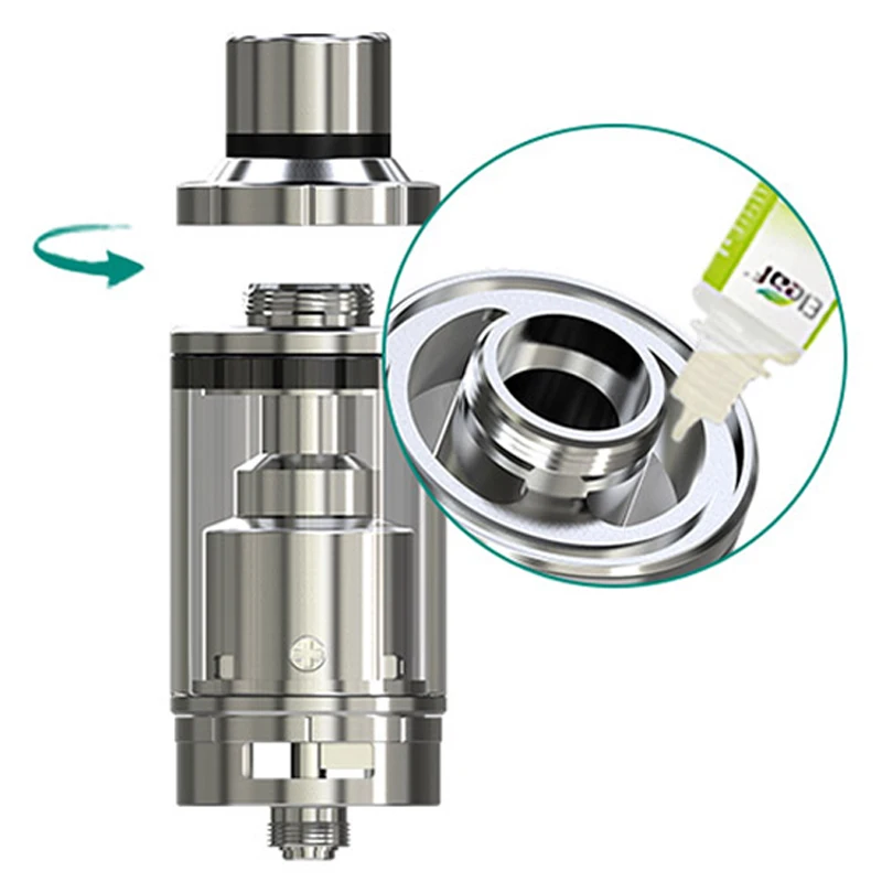 Аутентичный атомайзер Eleaf Lemo 3 RTA/Sub 0 Ом 4 мл для EC - Silver | Электроника