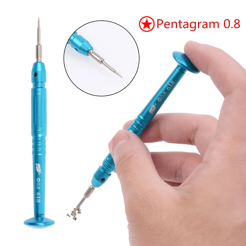 1pcs Pentagram 0.8 5 в 1 Мини прецизионный Набор отверток ручной инструмент для iPhone X 7 8 plus для samsung телефон планшет и материнская плата ремонт - Цвет: 1pcs Pentagram 0.8