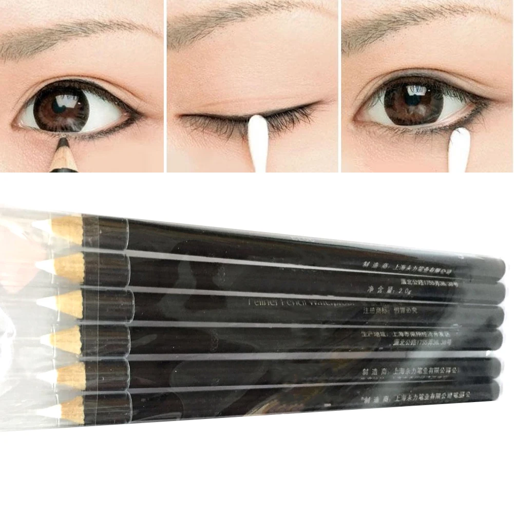 6 Pcs Smooth Makeup Pen Eye Liner Eyeliner Pencil Women Cosmetic Accessories |