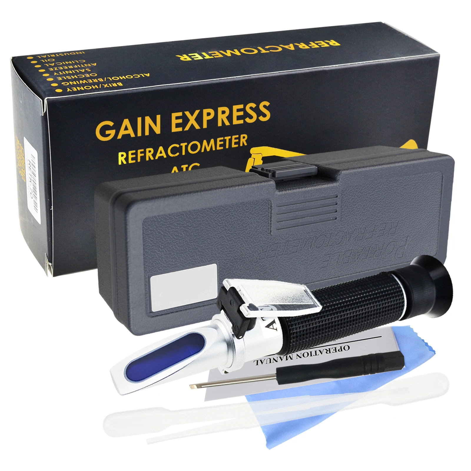 Pet Clinical Refractometer with ATC Tri-Scale Serum & Plasma Protein Test 2-14g/dl Urine Specific Gravity 1.000-1.060SG | Инструменты