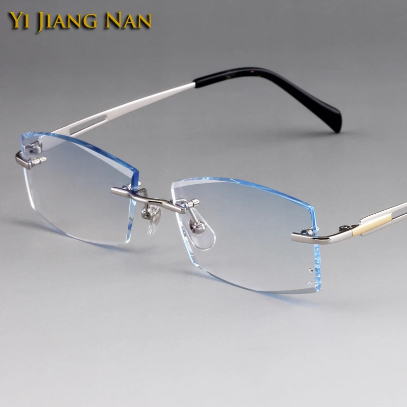 Мужские очки без оправы с алмазной резкой Oculos De Grau Masculino Armacao по рецепту |