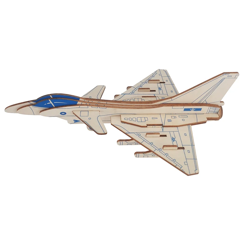 J-10 Raptors истребитель самолёт 3D деревянная игрушка сделай сам набор моделей для