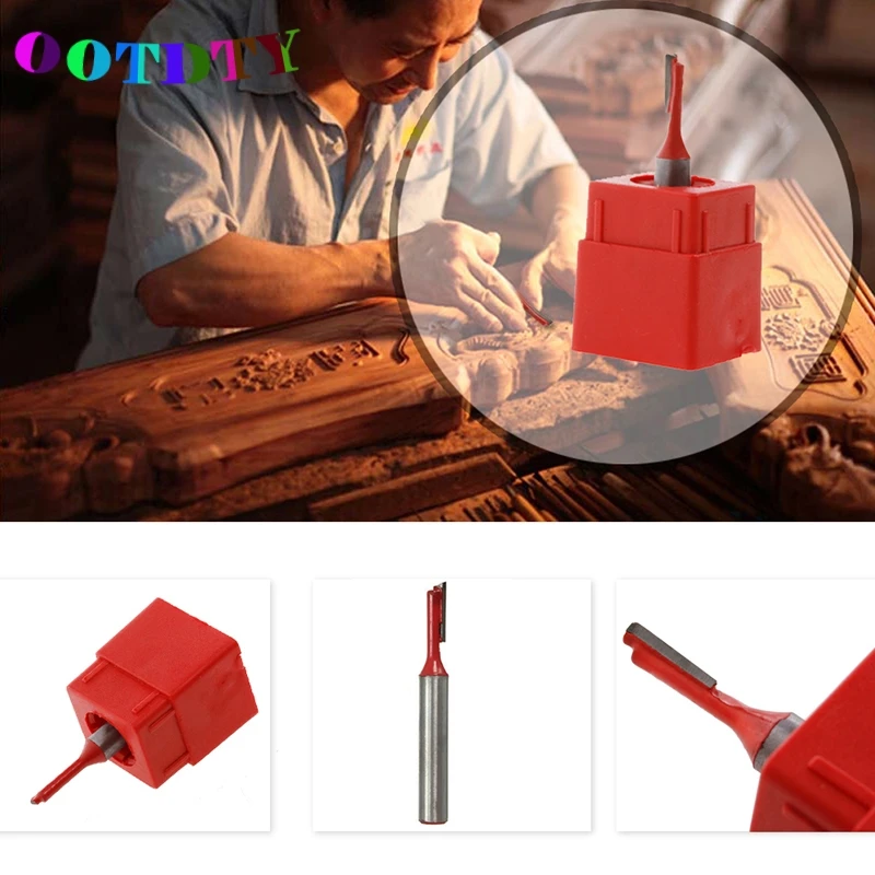 

OOTDTY 1/4 "хвостовик 1/8" лезвие прямые карбида Одна Флейта наконечником для вырезания гребней и Концевая фреза
