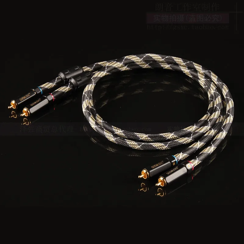 1 пара Британский QED посеребренный RCA двойной лотос линия сигнала HiFi аудио