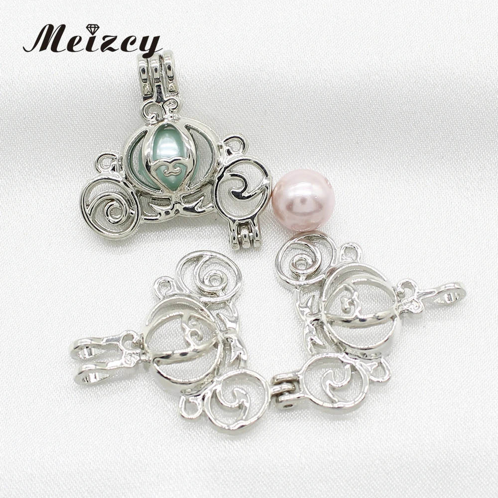 1 шт. Посеребренная Тыква каретка жемчужная клетка ожерелье ювелирные изделия