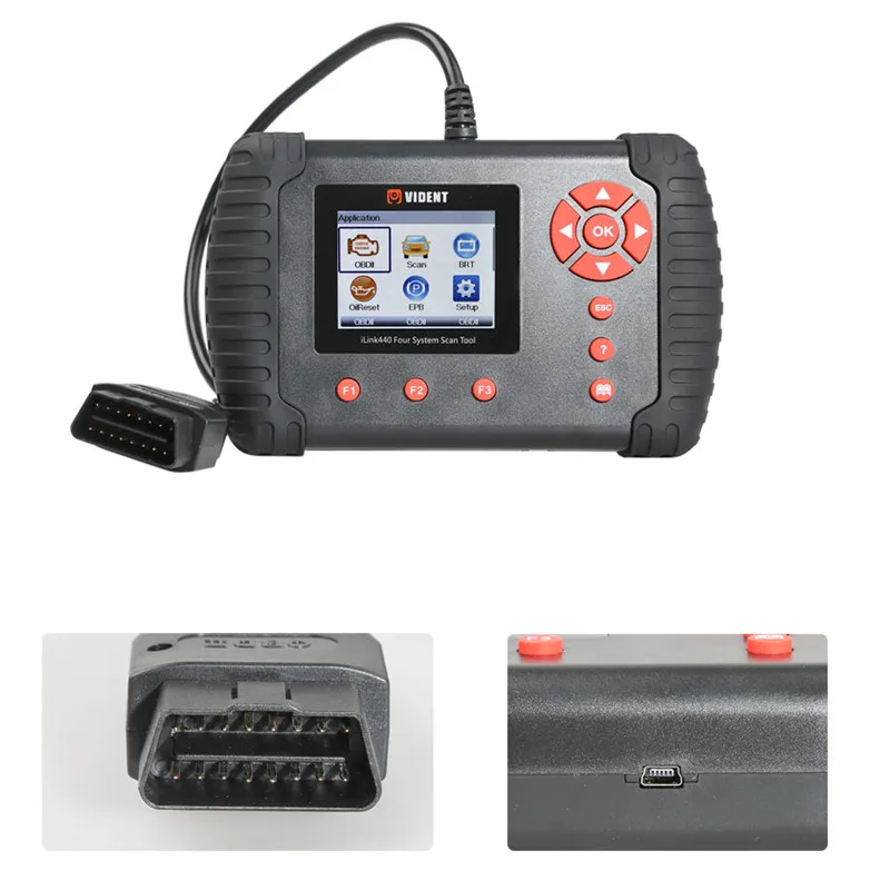 VIDENT iLink440 iLink440 четыре системы сканирования Поддержка двигателя ABS Air Bag SRS EPB сброс Конфигурации батареи iLink440