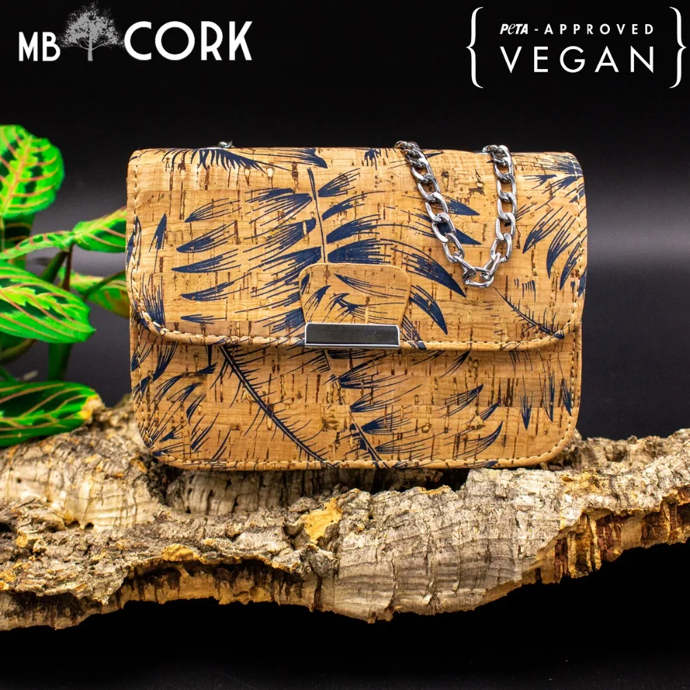 Женский пробковый материал маленький с перьями для девушек веганские сумки