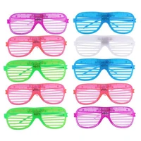12 pairs led light up toys glow in the dark party supplies glasses shutter glasses shades flashing wedding random color