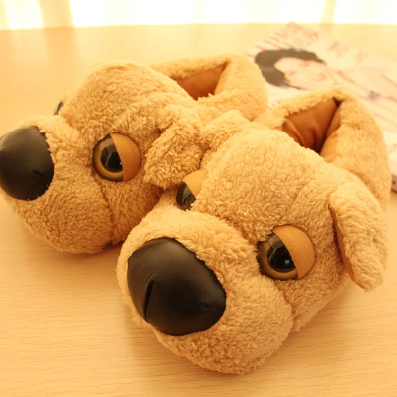 2021 Новинка тапочки с собачкой для мужчин и женщин Зимние милые домашние