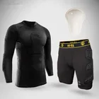 Профессиональная спортивная рубашка с защитой вратаря для футбола, куртки трикотажные защита для локтей и груди