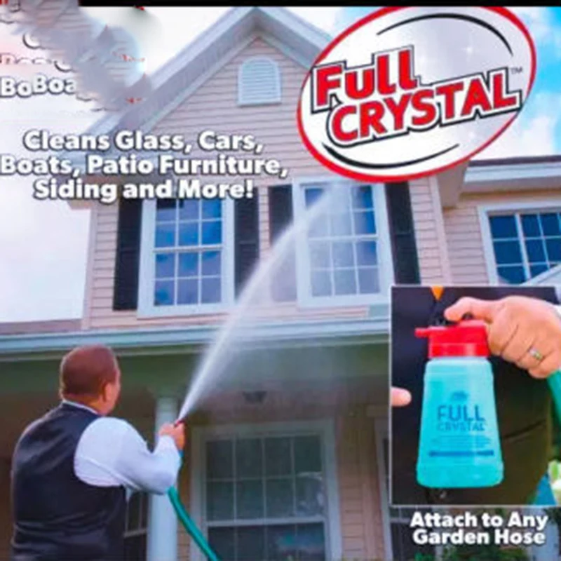 Full Crystal Outdoor Glass Cleaner Home Garden Handheld Spray Fuller Cleaning Tool Brush | Дом и сад