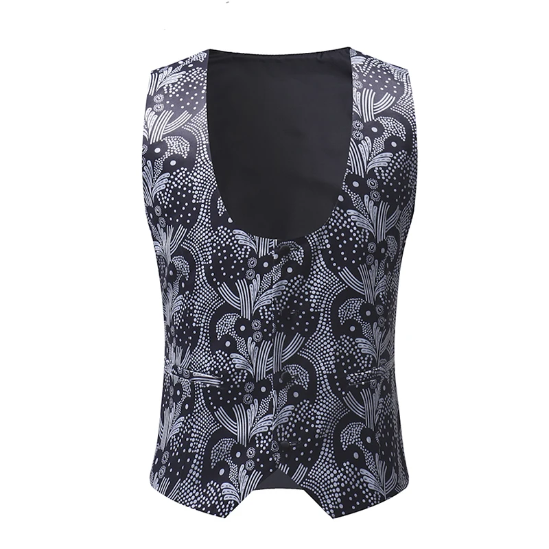 Новое поступление мужские жилеты обтягивающие с принтом для вечеринки