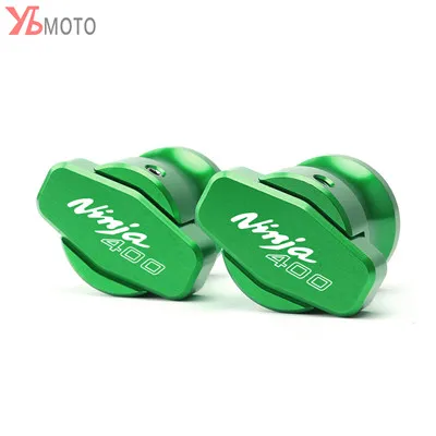 Green-8MM Выбирает детали мотоцикла маятник Катушки слайдер Поворотная педаль для Kawasaki NINJA400 NINJA 400- аксессуары с логотипом - Цвет: Green-8MM