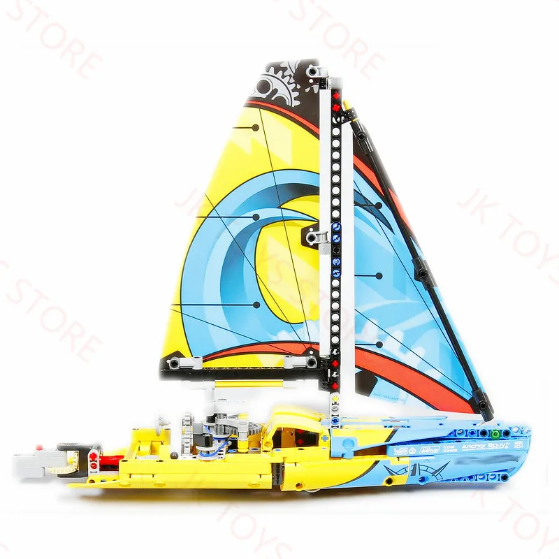 42074 серия Technice гоночная яхта модель лодки Строительный Блок игрушка для детей