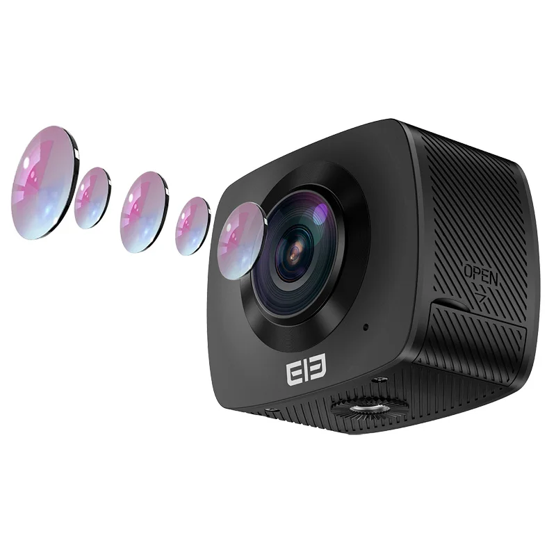 Elephone Elecam 360 Camara de deportes con видео Full HD y fotos 4 K en formato grados wifi integrado negra|Видеокамеры °| |