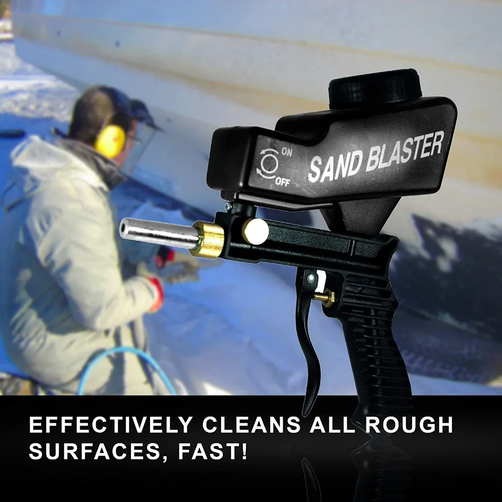 Пескоструйный пистолет LEMATEC для гравитационной подачи портативный черный