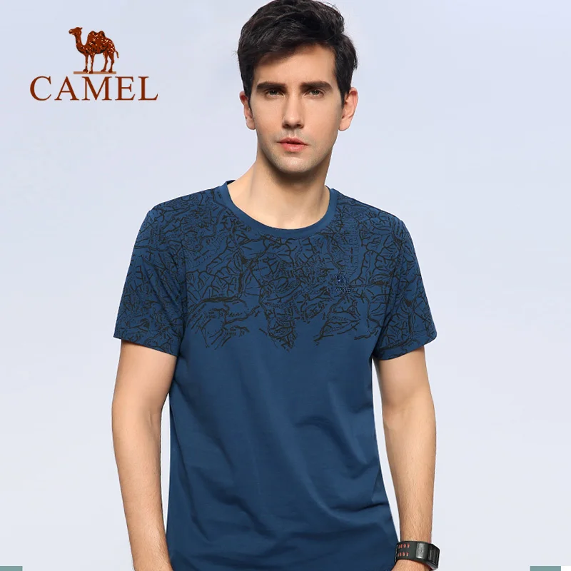 CAMEL, новинка, Мужская футболка для улицы, быстросохнущая, летняя, мягкая, дышащая, Спортивная, для бега, пешего туризма, Повседневная рубашка с круглым вырезом, топы с коротким рукавом