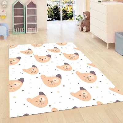 

Else Brown Bear Blue Dots Funny Bears Kids Room 3d Print Non Slip Microfiber Children Kids Room Decorative Area Rug Mat