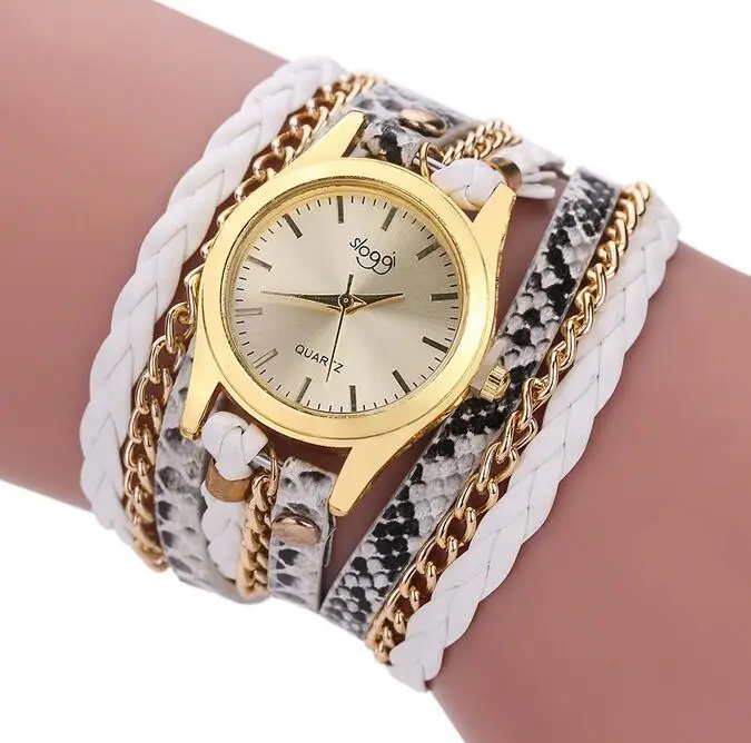 

Luxury Brand Leather Quartz Watch Women Ladies Casual Fashion Bracelet Wrist Watch Clock relogio feminino leopard braided female