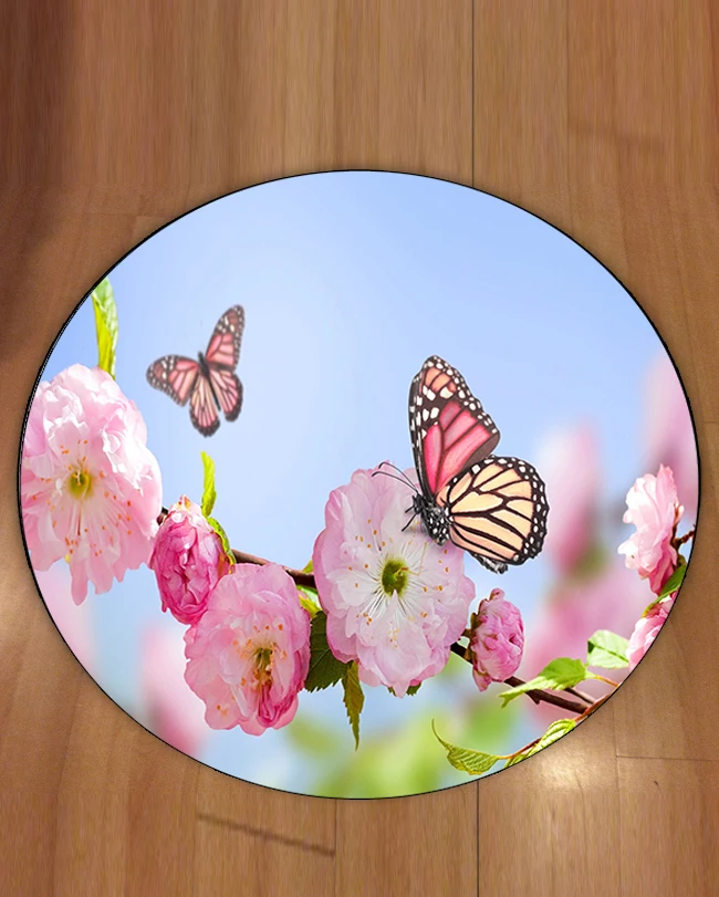 Ковры с 3d рисунком Нескользящие круглые ковровые покрытия для гостиной и ванной