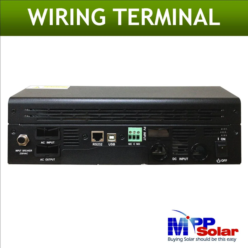 (HV) 2400W 24VDC 110VAC Гибридный солнечный инвертор 80a MPPT Солнечное зарядное устройство +