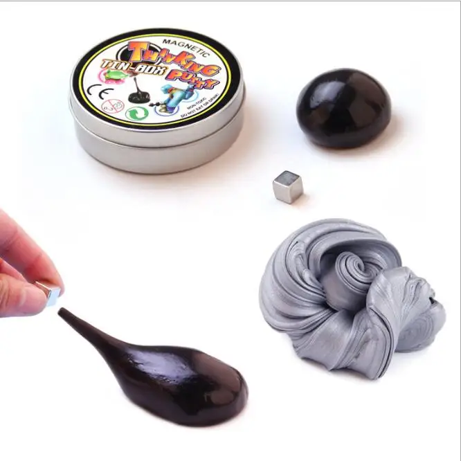 Ручной Шпатлёвки бренд DIY слизь Playdough Магнитный резиновые грязи сильный