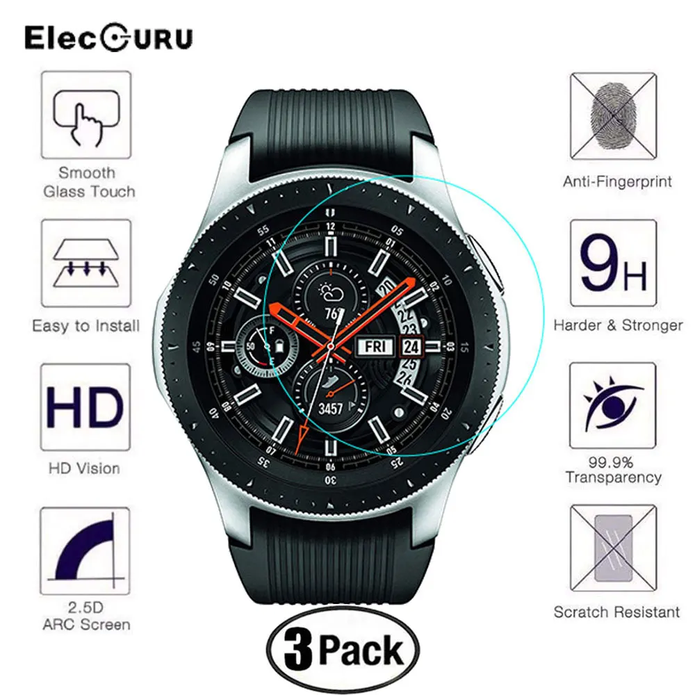 

Screen Protector for Samsung Galaxy Watch 46mm 42mm 9H Tempered Glass HD 2.5D Protective Guard Explosion Proof Anti-shatter Film