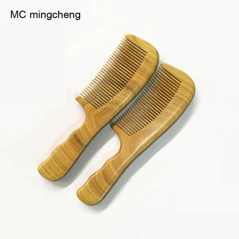 

MC Brand Whole Wood Sandalwood Hair Comb No Static Wooden Comb Hair Brush Narrow Tooth Handmade Natural Green Sandalwood Combs