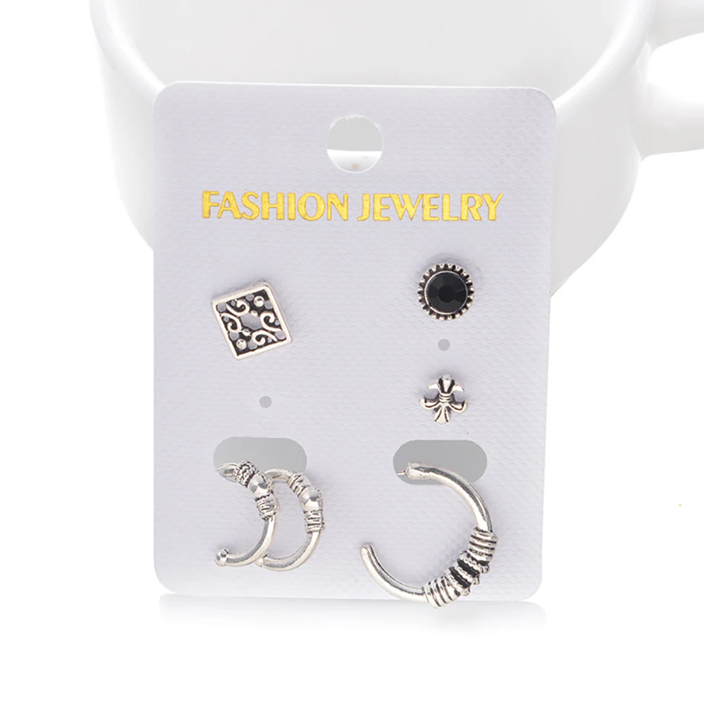 6Pcs/Set Boho Antique Ear Clip Stud Earrings Women Party Jewelry Christmas Gift | Украшения и аксессуары