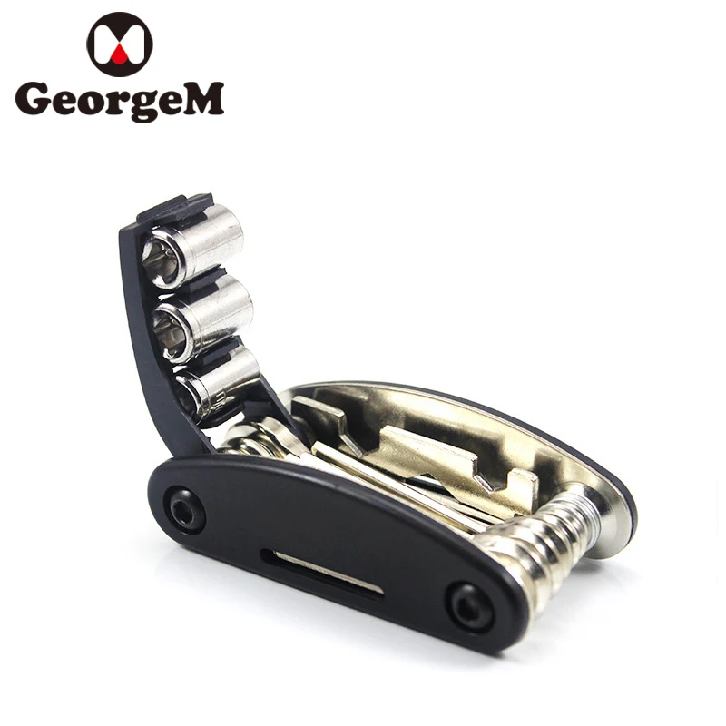 GeorgeM Mini Portable 16 in 1 Multifunction Bicycle Tools Mountain Bike Kit Hex Spoke Fly Cycling Repair Screwdriver | Спорт и