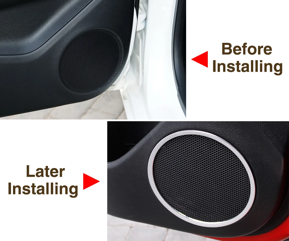 ABS Хромированная Автомобильная дверная панель декорационное кольцо для KIA RIO K2 2011