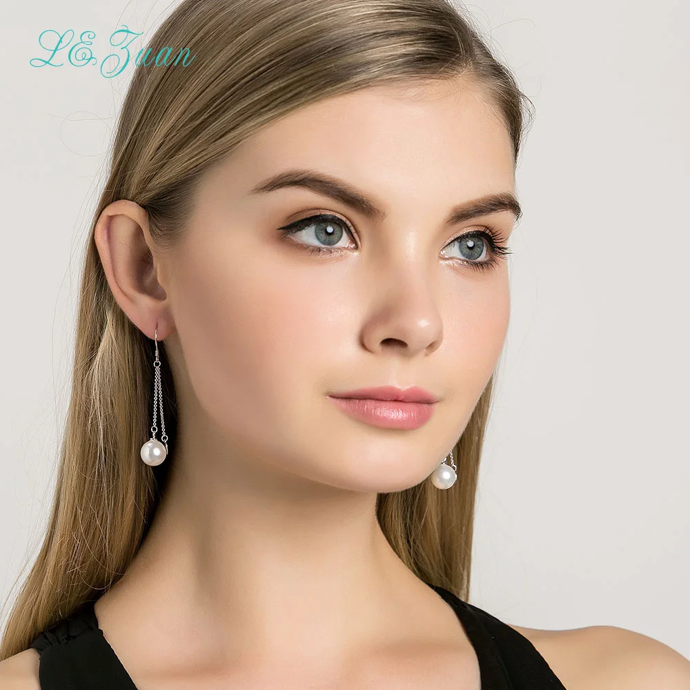 S925 Silver Round Seashell pearl Элегантные и Изящные Серьги|drop earrings|earrings dropsearrings earring |