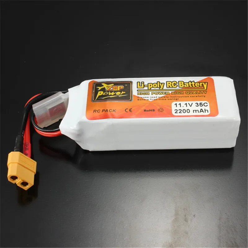 Аккумуляторная батарея ZOP Power 11 1 В 2200 мАч 3 S 35C Lipo Разъем XT60 для радиоуправляемого