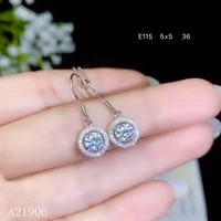kjjeaxcmy boutique jewelry 925 sterling silver inlaid mosang diamond gemstone female earrings support re examination bn