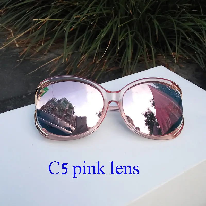 Женские поляризованные солнцезащитные очки большие винтажные в оправе с