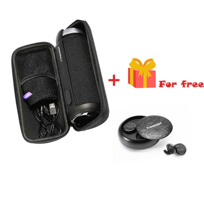 Black Spunky Case Tronsmart Element T6 Bluetooth динамик 25 Вт портативный динамик Bluetooth 4,1 мини динамик открытый Саундбар для музыки MP3 плеер - Цвет: Black Spunky Case