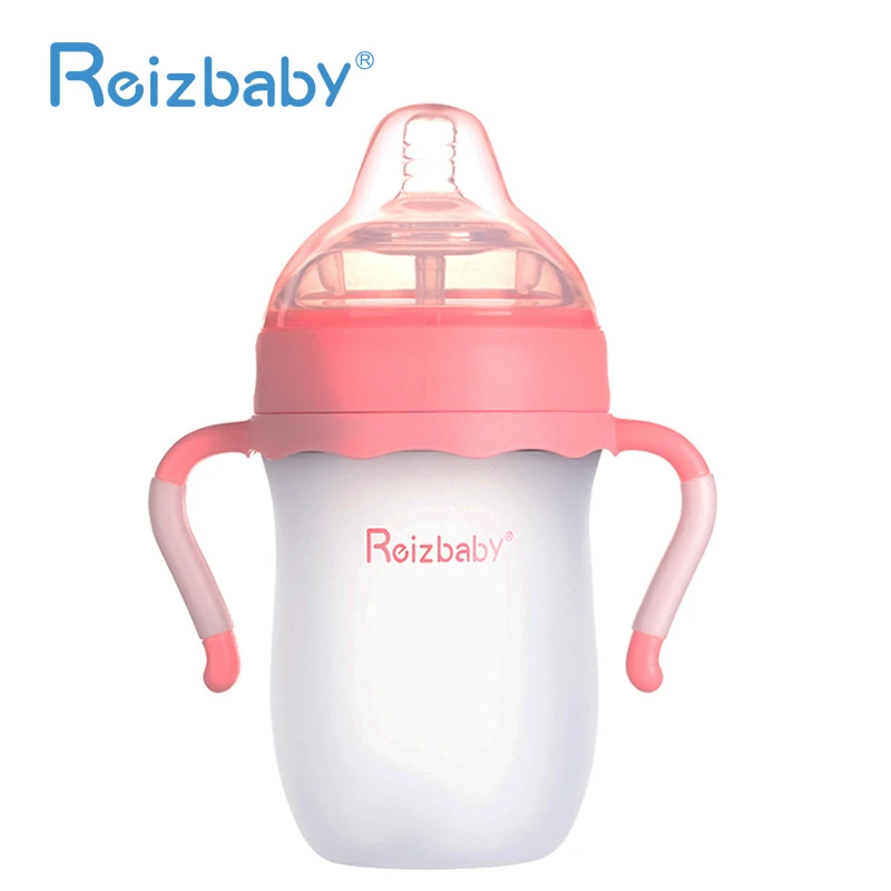 Reizbaby детская силиконовая бутылка ручка соска пылезащитный чехол для малышей Squeeze