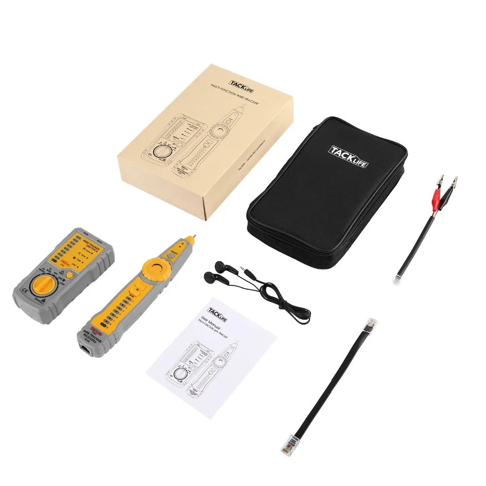 Tacklife CT01 классический провод трекер RJ11 RJ45 Ethernet LAN Сетевой кабель/телефонная линия тест er для проверки непрерывности