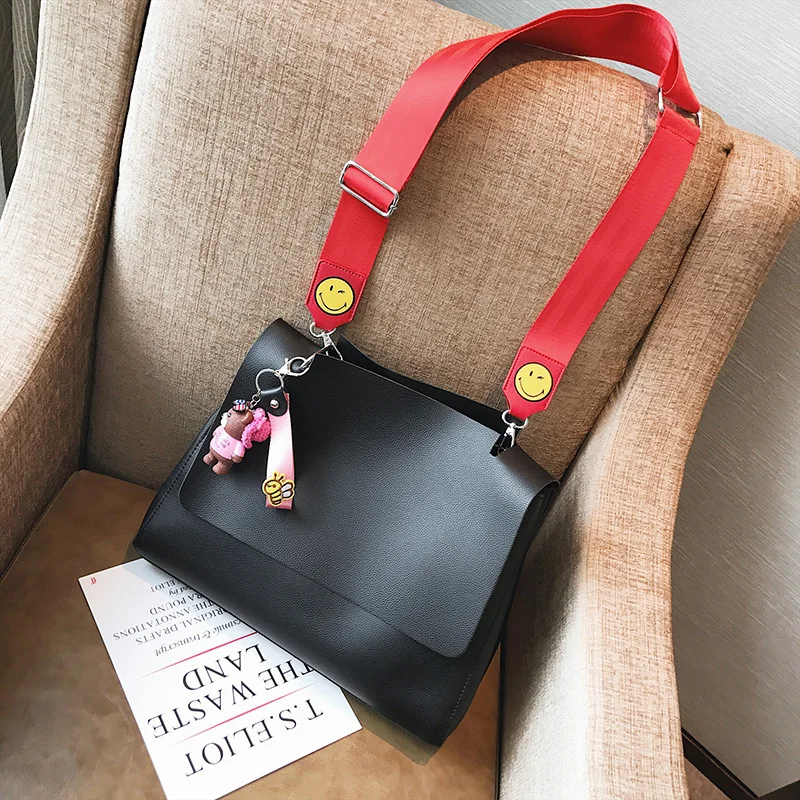 2017 Горячий Новый Черный Белый Коричневый Улыбка Шириной Аксельбант Характер