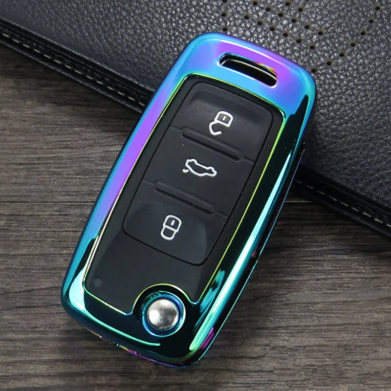 Чехол из цинкового сплава для автомобильного ключа VW Golf Bora Jetta POLO GOLF Passat Skoda Octavia A5