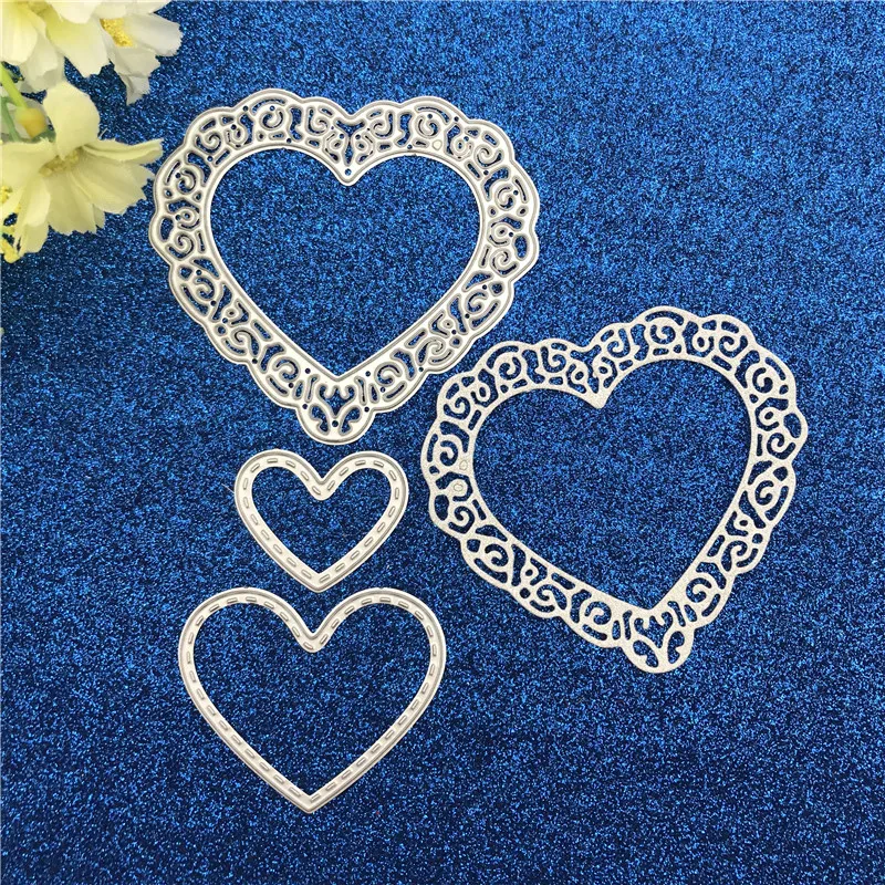 Металлические Вырубные штампы трафареты в форме сердца для сделай сам