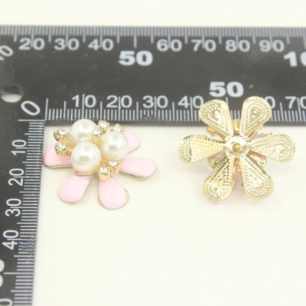 Diancan Золотые кристаллы стразы блестящие пуговицы цветок блестки индивидуальный