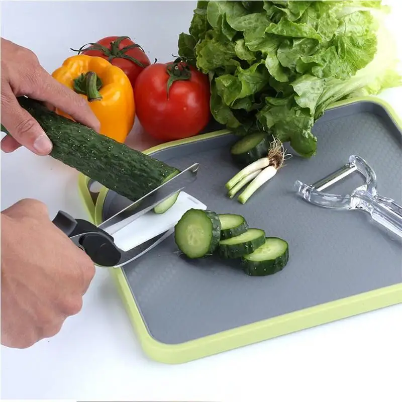 Умный резак 2 в 1 Универсальный нож Smart Chef из нержавеющей стали для мяса овощные