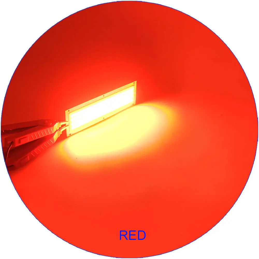 [SUMBULBS] DC 12-14 в COB Светодиодный модуль светильник источник 10 Вт 120*36 мм для DIY автомобиля рабочий дом открытый светильник ing 1000LM ультра яркая лампа - Цвет: Red