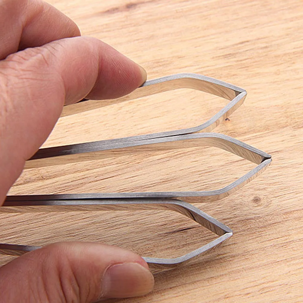 1 шт. Нержавеющая сталь плоский рот приспособление для удаления рыбных костей